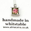 Vintage China Rose  Box Pendant