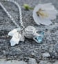 Aquamarine Thistle Necklace - Image 3