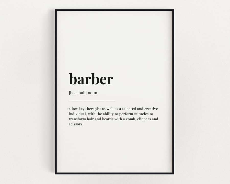 Barber Definition Print
