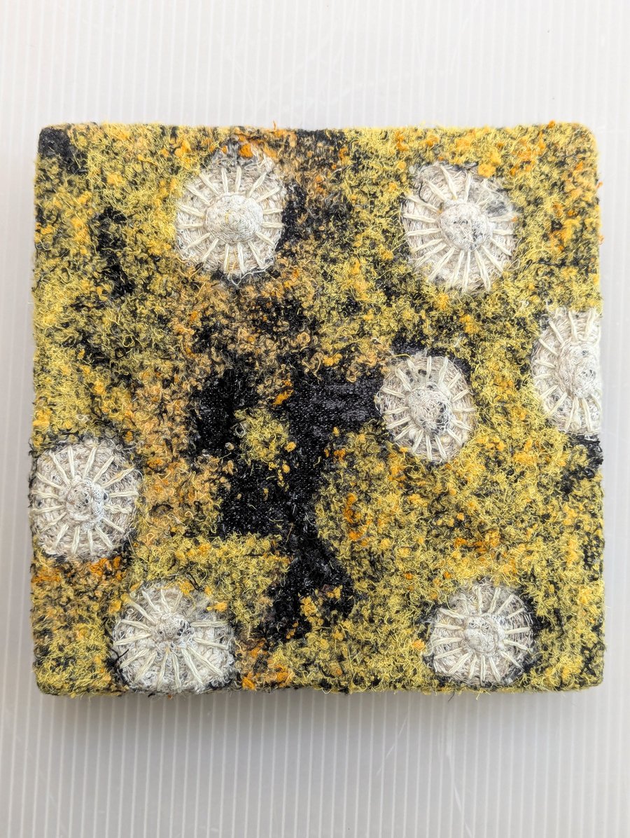 Coastal Dreams Textile Art: Maritime Sunburst - UNFRAMED