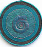 AMP904 - Ammonite Mandala Wall Hanging-15cm diameter-Jade-Turquoise-Copper