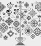 175B - Cross stitch pattern Quaker Rainbow Ackworth Medalion Flower Bouquet Mono - Image 3