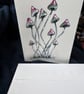 Original Watercolour Toadstool Card - Blank Hand-Painted Card 5x7