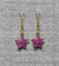 Purple Sparkly Star Earrings - Image 2