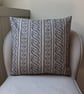 Navy Floral Stripe Cushion - Image 4