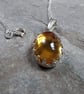 Citrine Gemstone Pendant on Silver Chain, November birthstone - Image 6