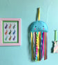 Jellyfish Wall Decoration in Pale Blue Wool Felt - Image 1
