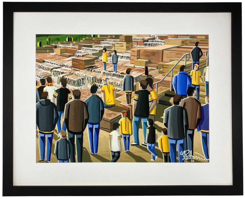 Pittsburgh, Water Steps Framed American Football Art Print. 20" x 16" Frame Size