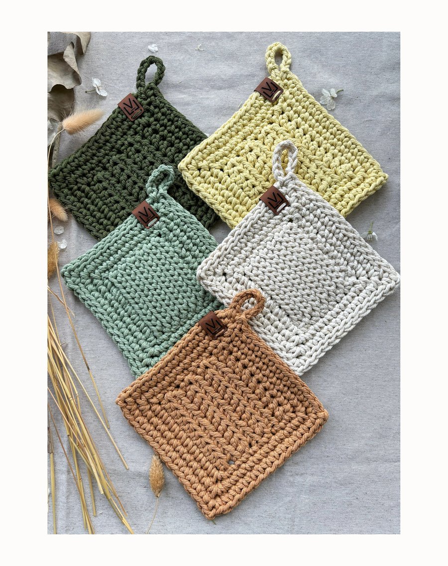 Trivets for hot dishes, Crochet Trivets, Cotton Trivets, Table Protector, Trivet