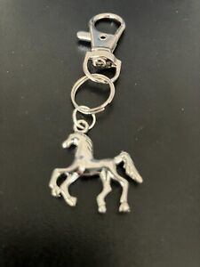 galloping horse keyring bag charm zip puller swivel clip on key chain lanyard