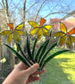 Stained Glass Daffodil Suncatcher - Handmade Hanging Window Decoration  - Image 2