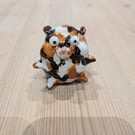 Ceramic hamster figurine, stocking filler 