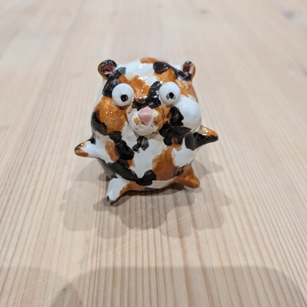 Ceramic hamster figurine, stocking filler 
