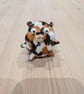 Ceramic hamster figurine, stocking filler 