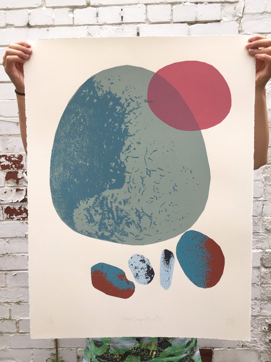 Stone Composition No.3 7-colour screen-print (76x56cm)