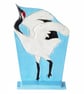 Crane Ceramic Ornament - Handmade - Image 1