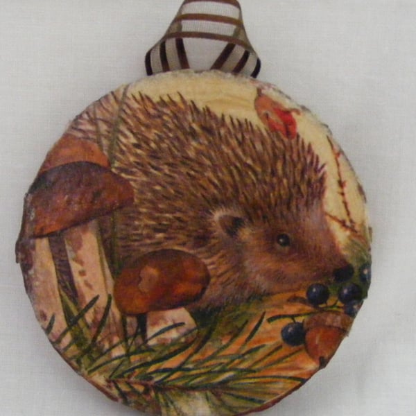 Handmade Oval Hedgehog Wall Decoration