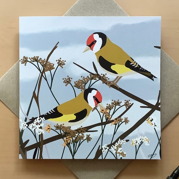 Greetings card - birds - birthday card