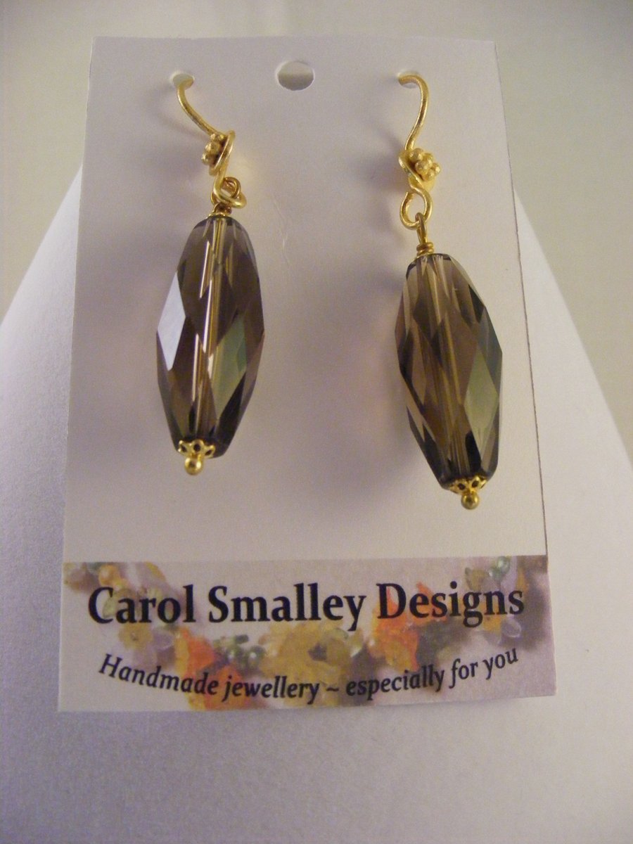 Smoky Quartz Gemstone Earrings