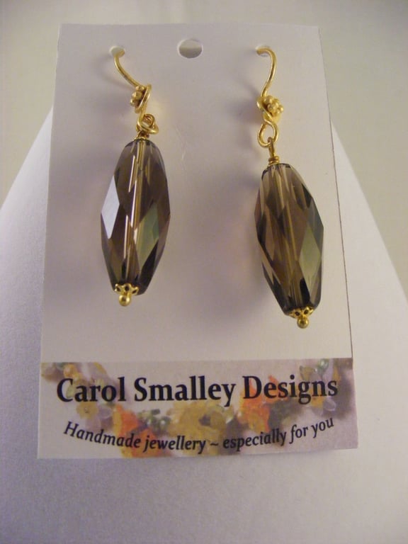 Smoky Quartz Gemstone Earrings