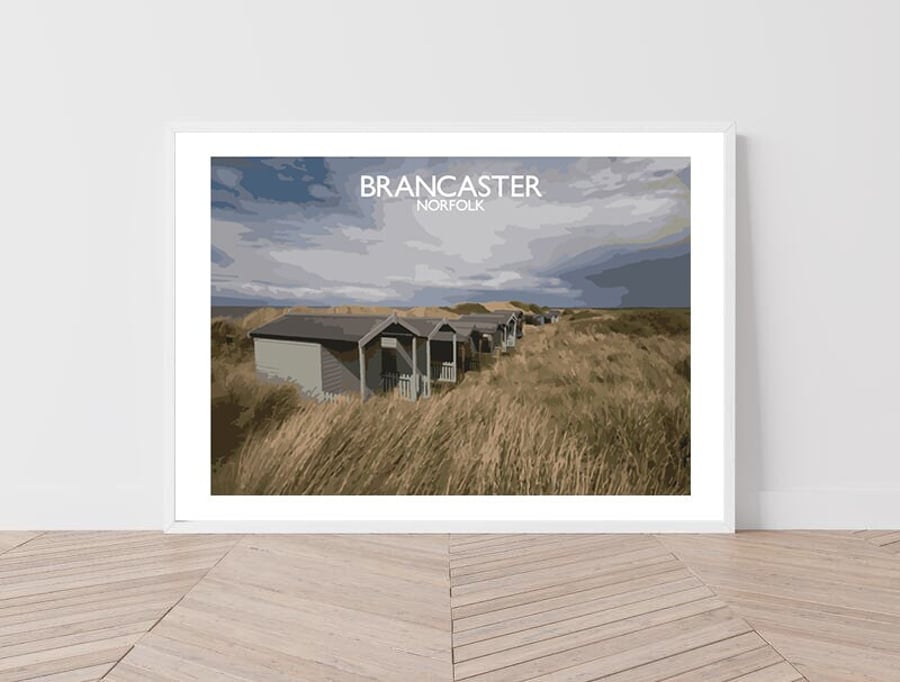 Brancaster, Norfolk Art Print Travel Poster Railway Poster Salty Seas Original P