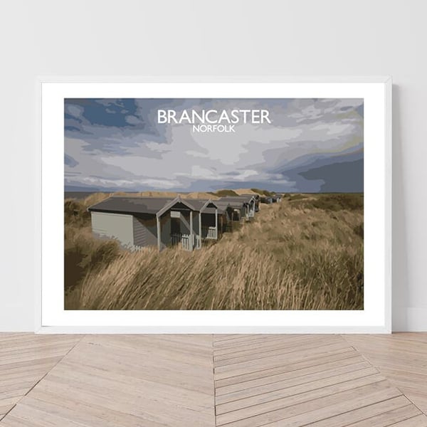 Brancaster, Norfolk Art Print Travel Poster Railway Poster Salty Seas Original P