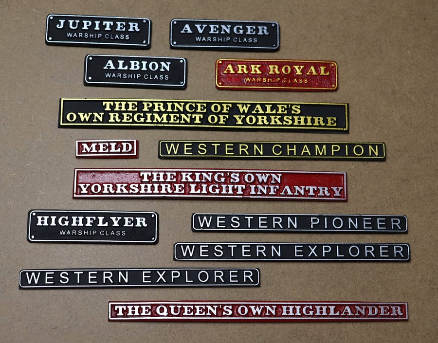 B.R.steam & Diesel  Loco railway nameplates   