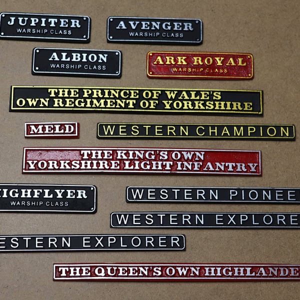 B.R.steam & Diesel  Loco railway nameplates   