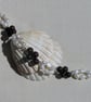 White Freshwater Pearl & Red Garnet Gemstone Bracelet "Regal Sundae" - Image 5