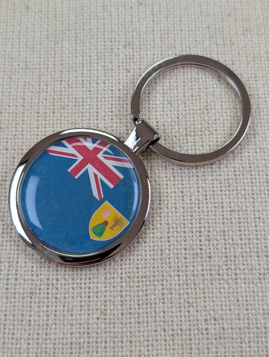 Turks & Caicos Flag Keyring