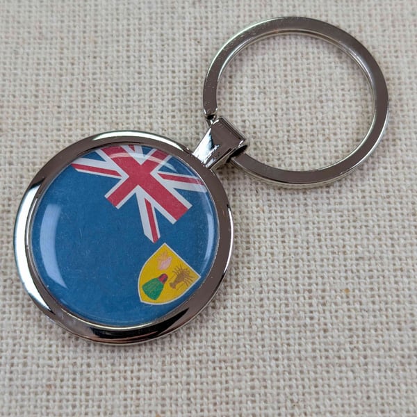 Turks & Caicos Flag Keyring