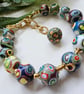 Boho Multicoloured Vibrant Hand Made Polymer Clay Bracelet - Image 6