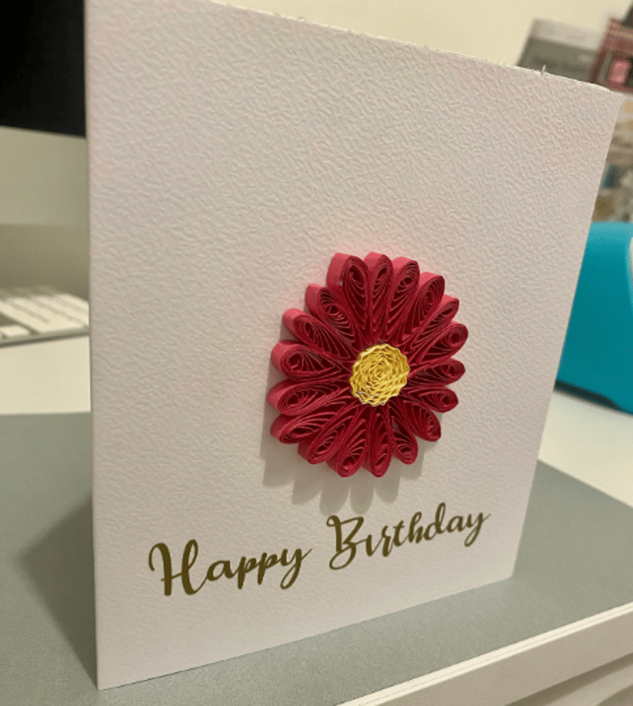 Quilled Happy Birthday Card