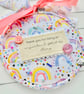 Thank You For Being Part Of My Story,  Rainbow Teacher Gift,  Personalised Hoop  - Image 3