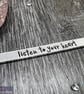 LISTEN TO YOUR HEART Hand Stamped Cuff Bracelet - Image 3