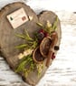 Rustic Christmas Heart Wall Decoration. Wooden Dear Santa Postcard Wall Decor  - Image 7
