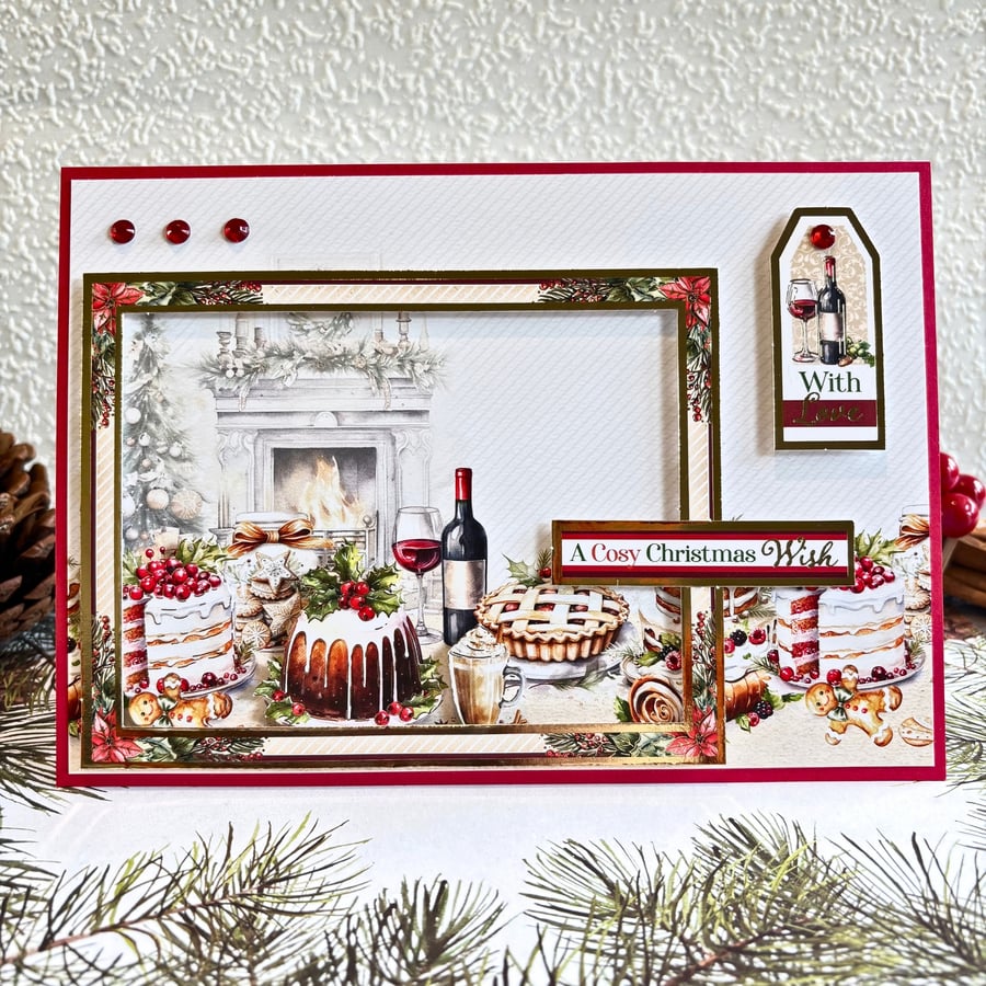 Christmas Feast Greeting Card "A Cosy Christmas Wish"