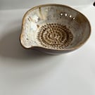 Garlic grater and herb stripper bowl 