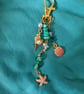 Gold nautical themed beaded bag charm  - Image 4