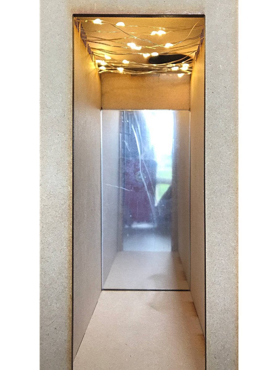 Deluxe Book Nook Blank with USB LED lights and Mirror