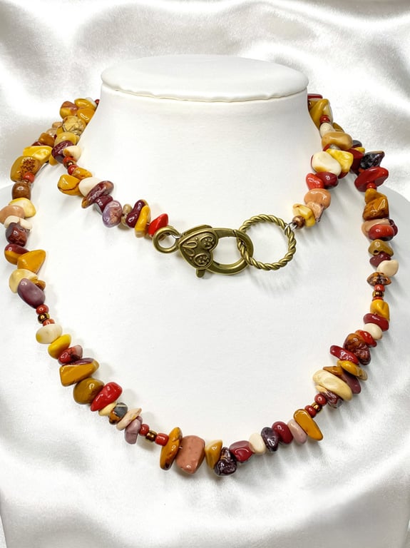 Mookaite  & Czech Bead Necklace
