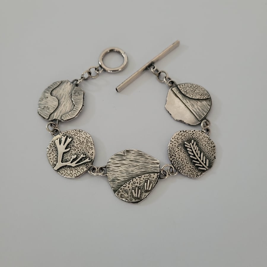 By the Sea Bracelet, Recycled Sterling Silver, Coastal Jewellery