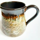 Mug Brown Glazed  - Hand Thrown Stoneware Ceramic Mug 