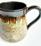 Mug Brown Glazed  - Hand Thrown Stoneware Ceramic Mug 