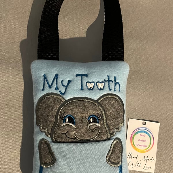  Tooth fairy Pillow, Embroidered Elephant
