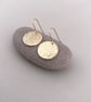 Hammered 9ct Gold Disc Dangle Earrings - Image 2