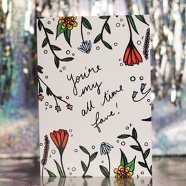 Floral A6 Greetings card 