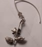 Silver flower earrings - Image 5