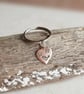 Bird and Butterflies Key Ring - Hand Stamped Copper  - 7th Anniversary Gift - Image 1
