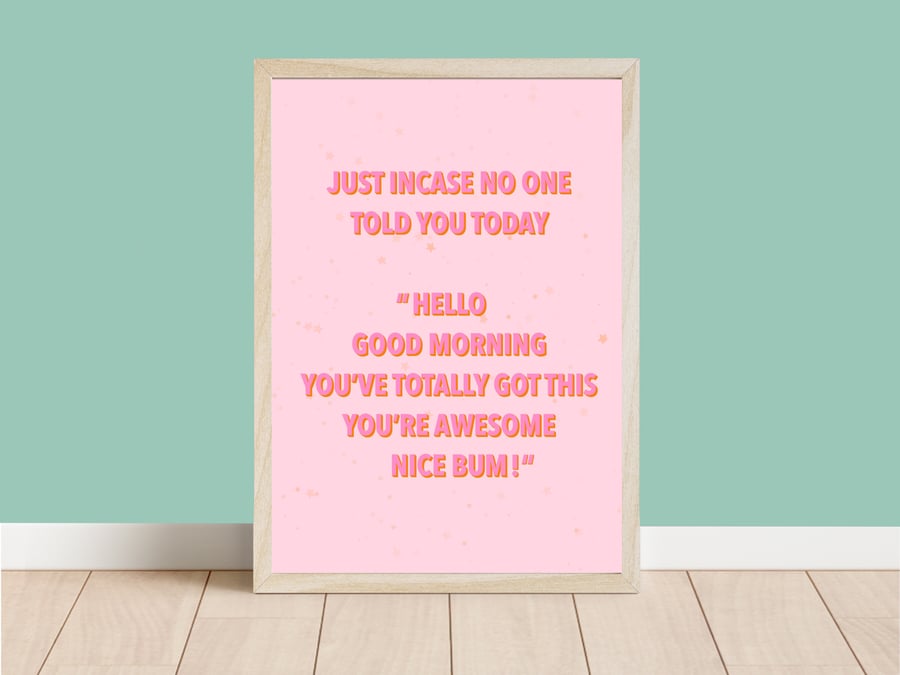 Positivity Print, Funny Wall Art, Typography Wall Art, Funny Gifts.